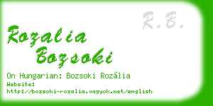rozalia bozsoki business card